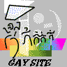 says 'gay site' with a guy dancing